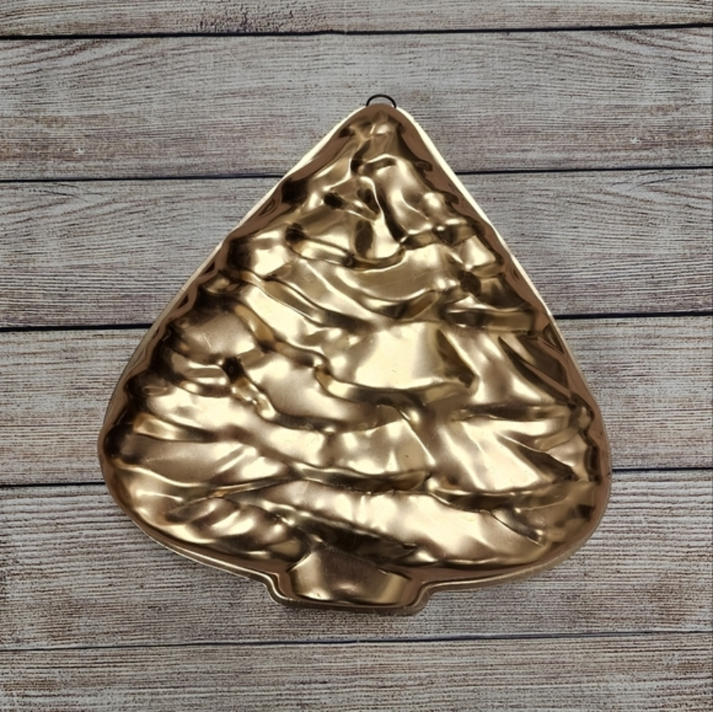 Vintage Copper Aluminum Christmas Tree Jello‎ Salad Mold Pan